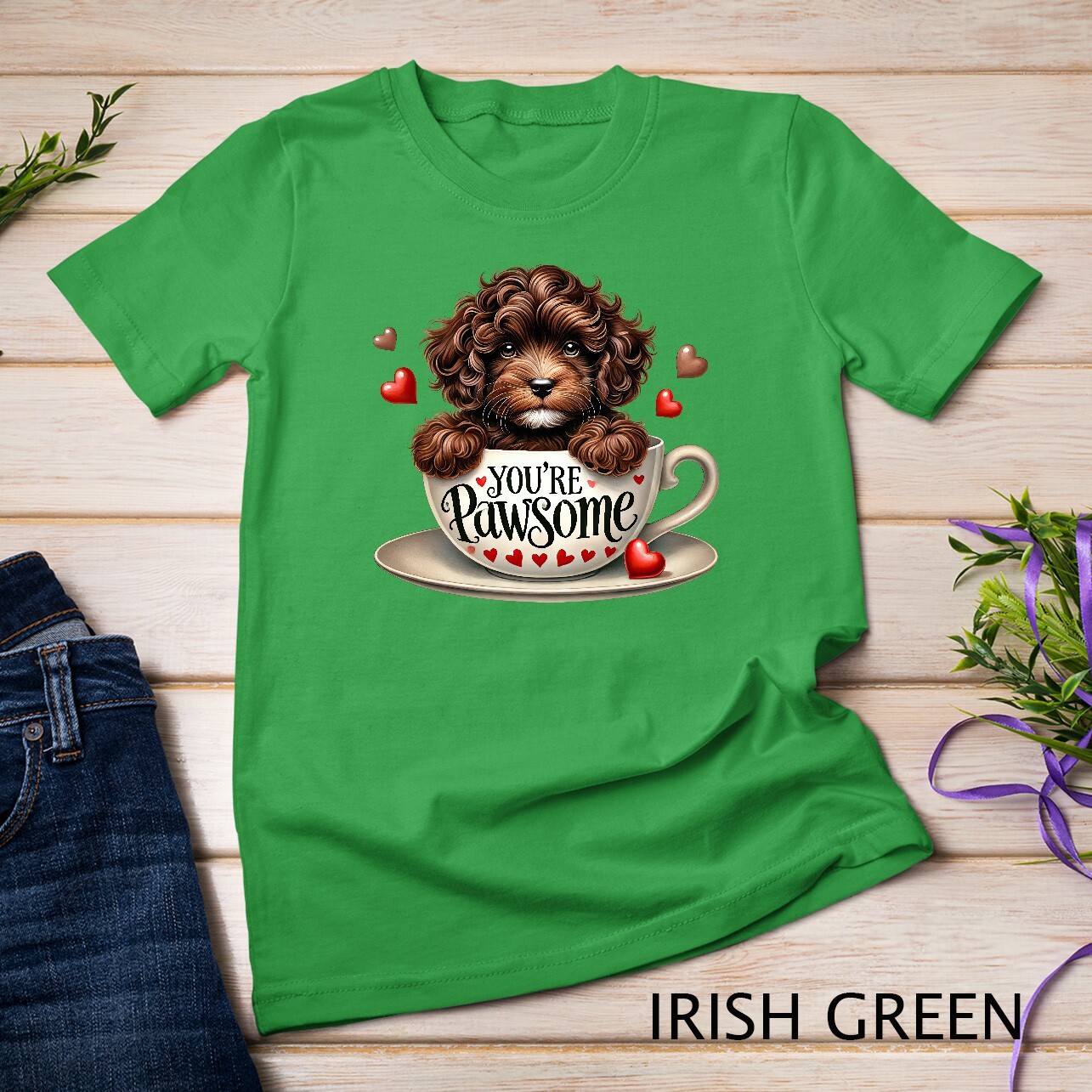 Puppy Love A Heartwarming Valentine's Day Design Funny T-Shirt Unisex T-shirt gallery