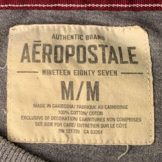 Aeropostale Shirt Men Medium Spell Out NY Dog Patch 87 Retro Work Party Core Ex gallery