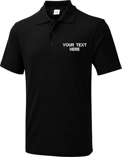 UNEEK Polo Shirt Custom Embroidered | Personalised Name Text | Unisex | Gift UK gallery