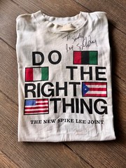 DO THE RIGHT THING- Spike Lee autographed shirt size XXL