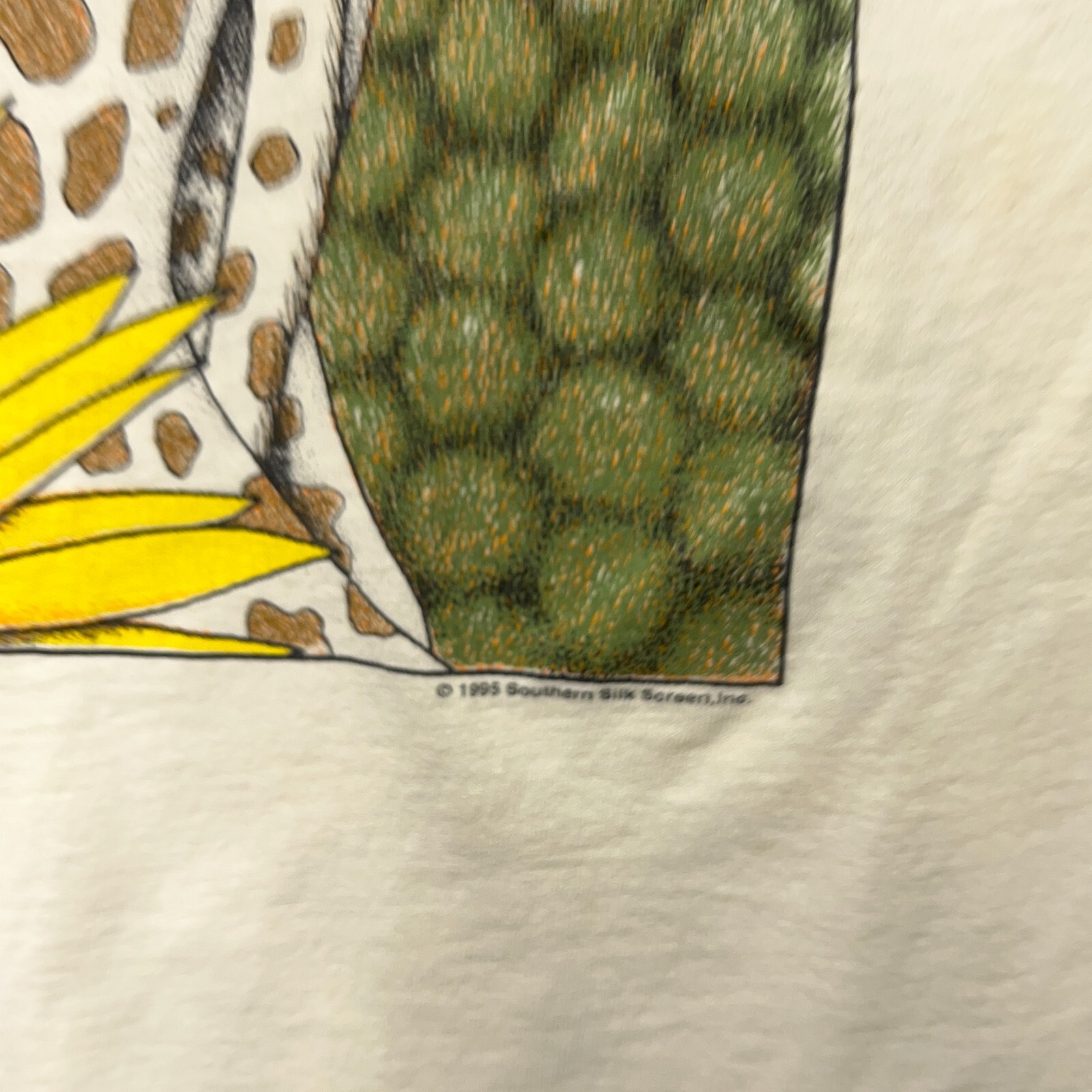 Vintage Giraffes Shirt Mens 3XL White Graphic Print 1995 Southern Silk Screen gallery