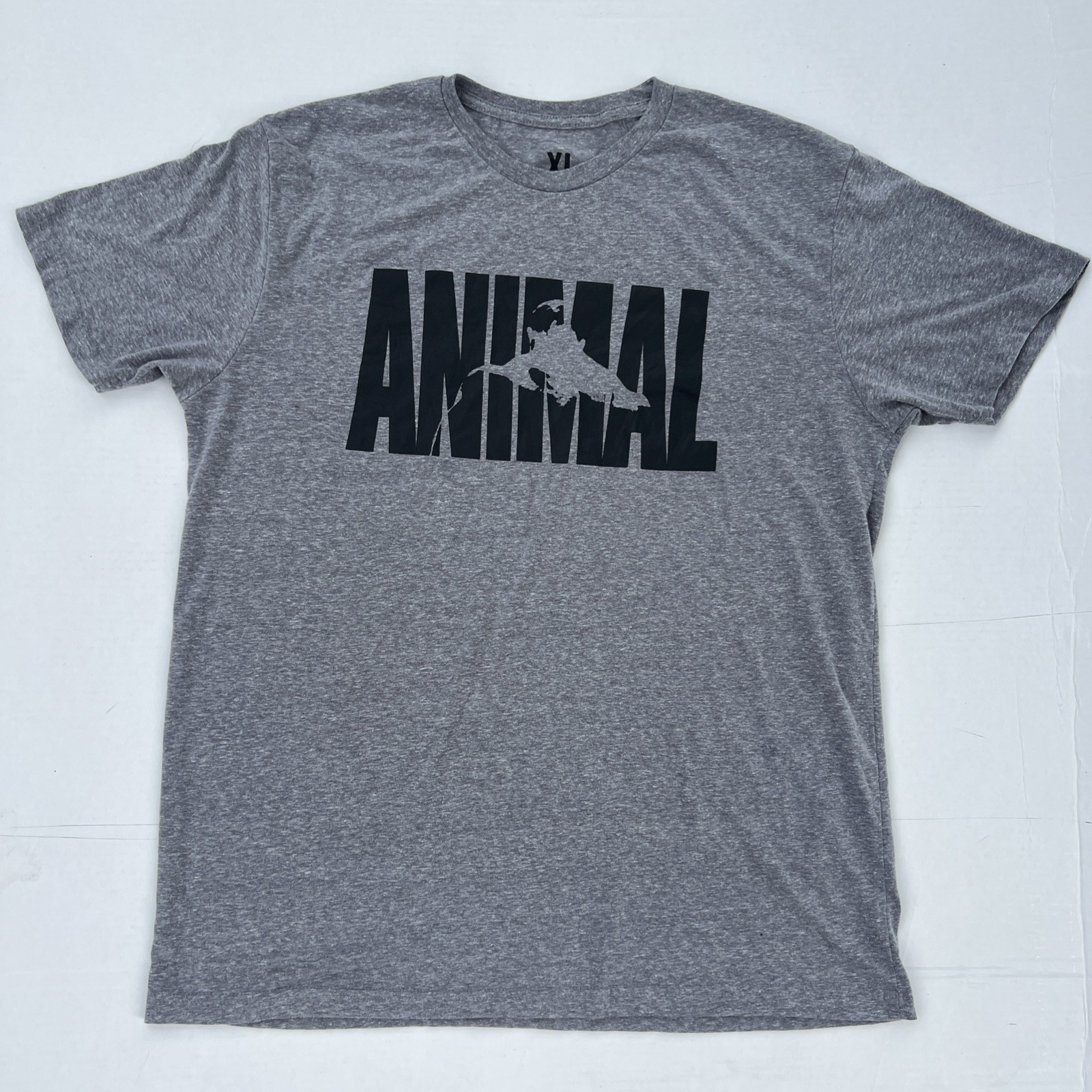 VTG Animal Pak “Built Not Born” Men’s Y2K Gray XL Soft T-Shirt Tee Bodybuilding