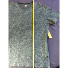 Lee Regular Fit T Shirt Palm Leaf Print XL Blue Cotton Short Sleeve Mens NEW