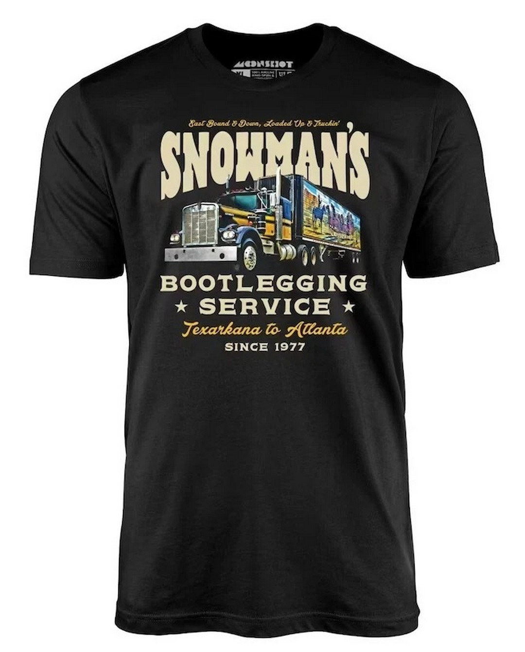 Smokey And The Bandit Trucking T-Shirt Burt Reynolds Jerry Reed Snowman Vintage gallery