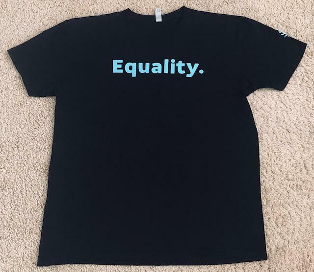 AT&T Equality Live Think Pursue Inspire Embrace Men’s Black T-Shirt Size L