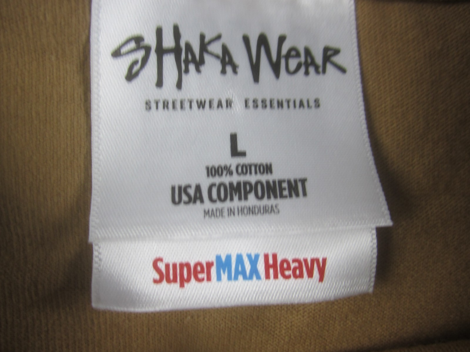 Shaka Wear Shirt Mens Large Tan Streetwear Super Max Heavy Cotton Short Sleeve gallery