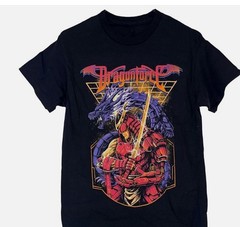 Dragonforce Samurai Dragon T-Shirt Black Color All Size Cotton Adults
