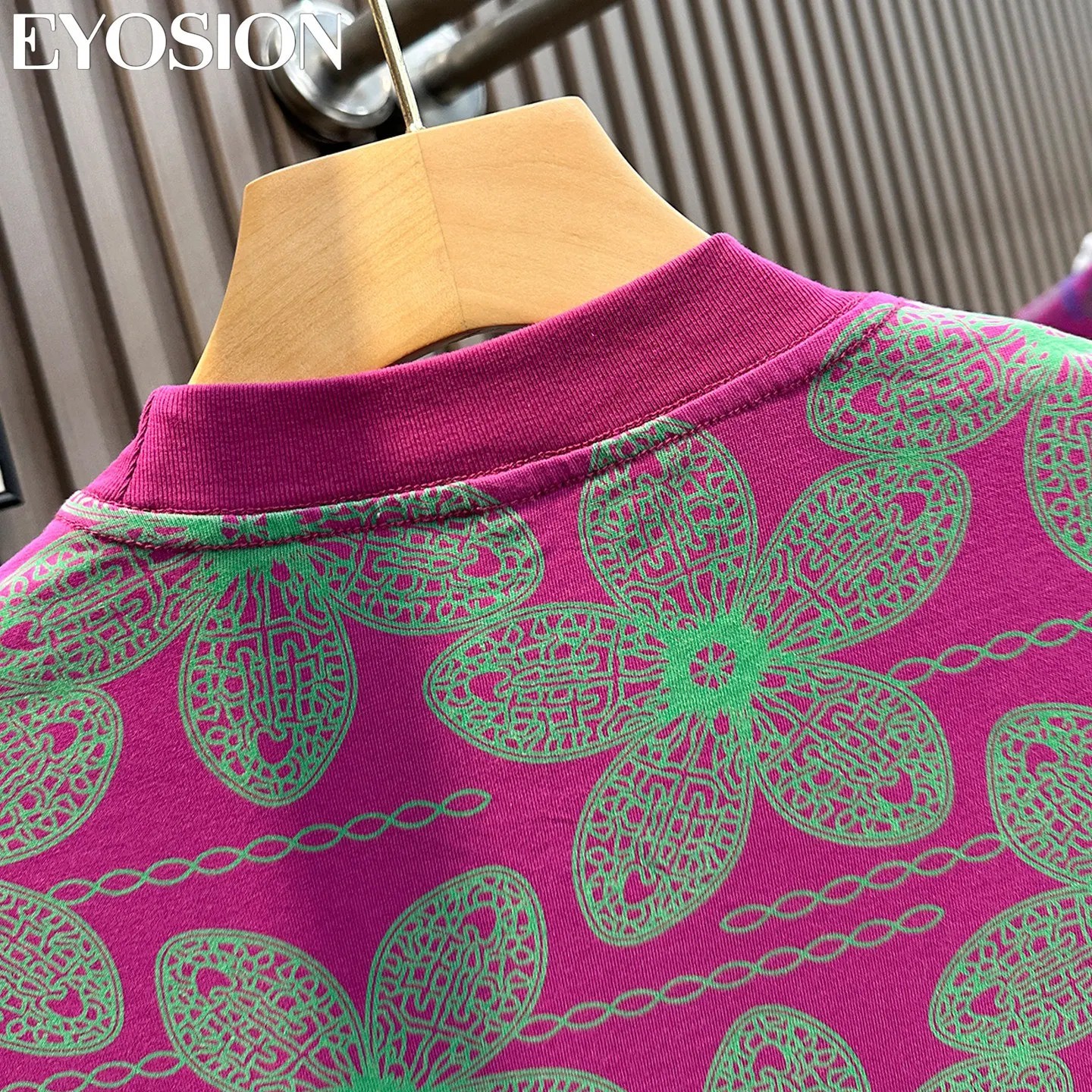 Men's Pink Floral Print T-Shirt Casual Short Sleeve Cotton Crew Neck Summer Tee gallery