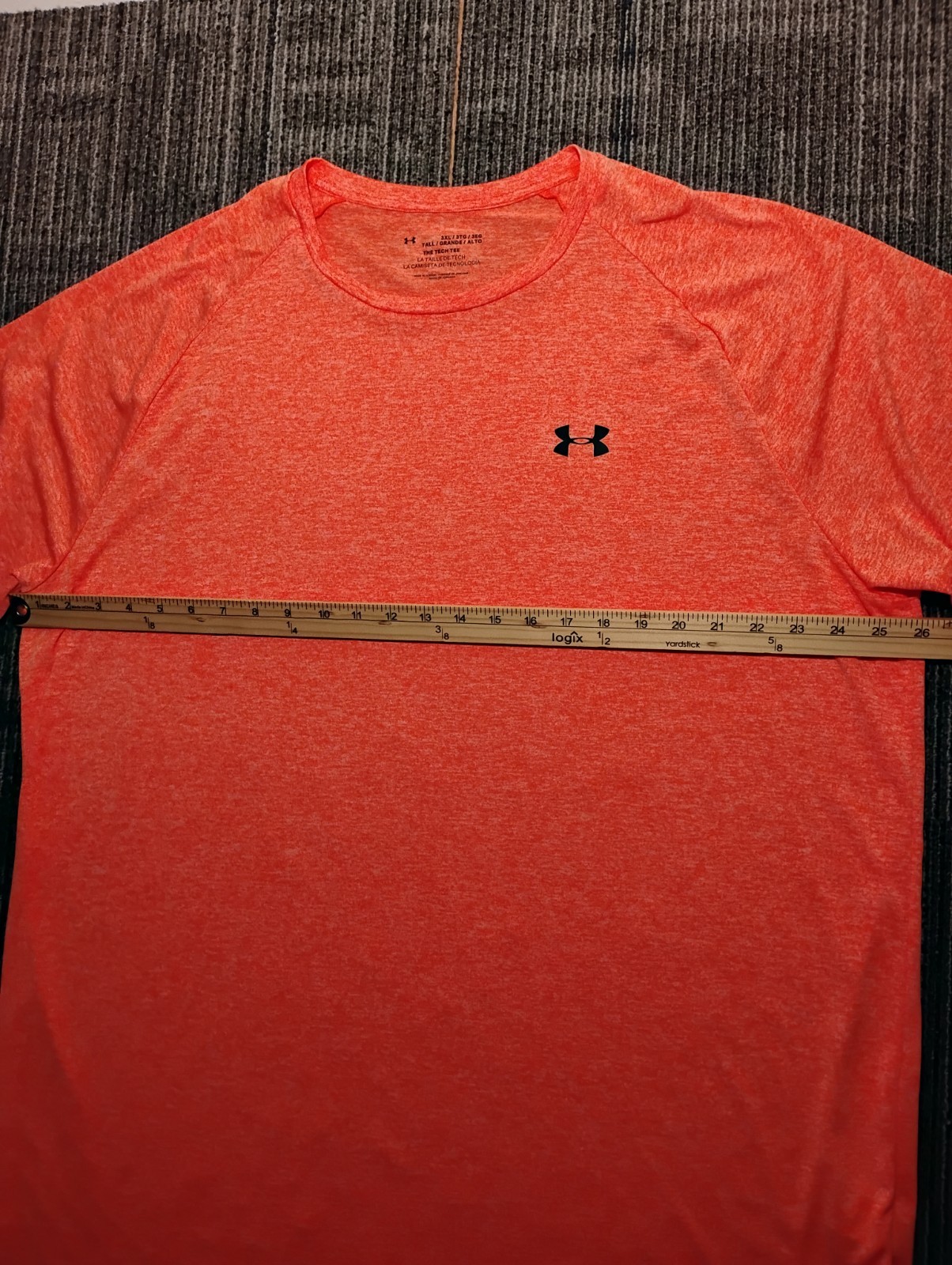 Under Armour The Tech Tee Shirt Orange Heathered Men's 3XL Tall Short Sleeve gallery