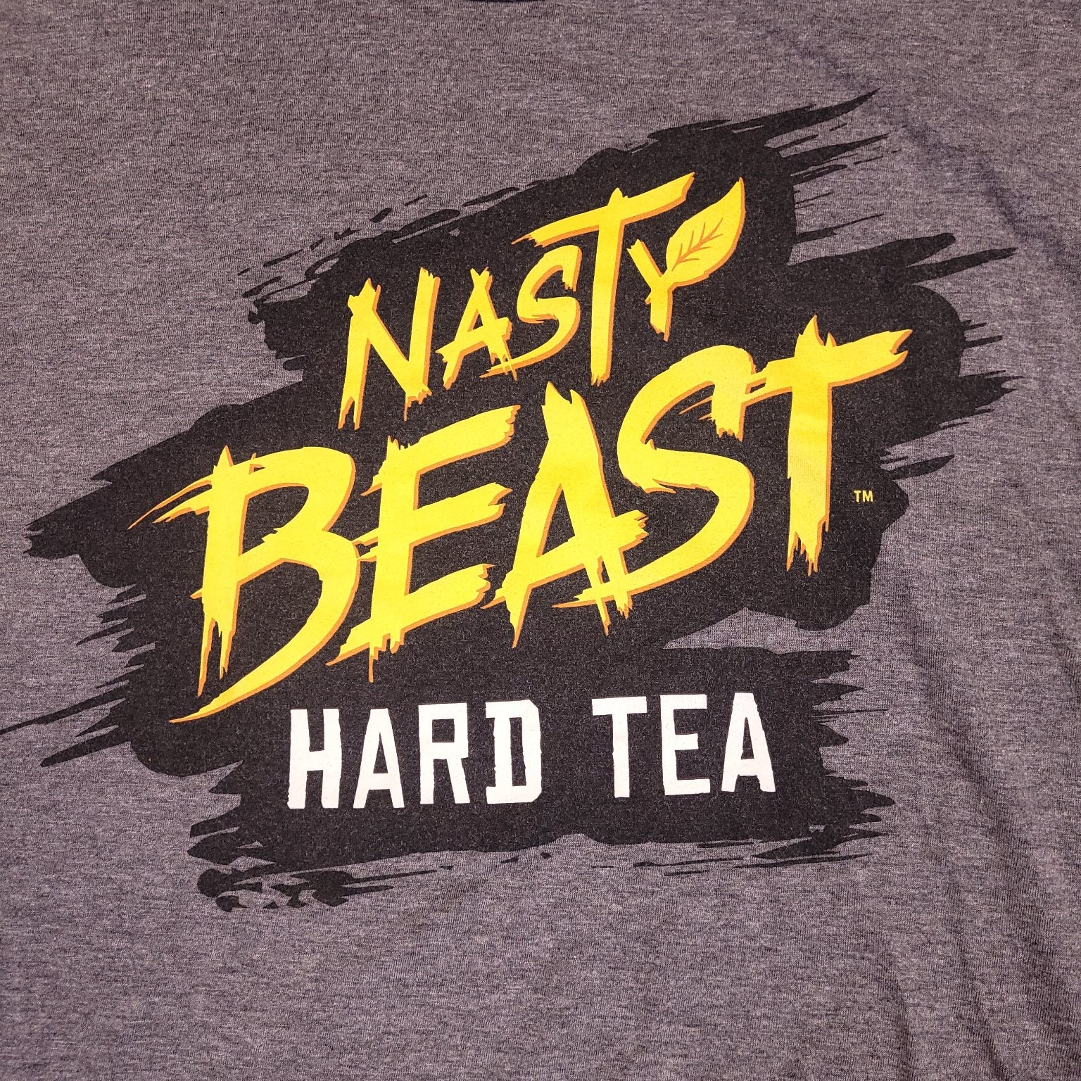 District T-Shirt Men's Heather Grey S Nasty Beast Hard Tea Tri-Blend Monster gallery