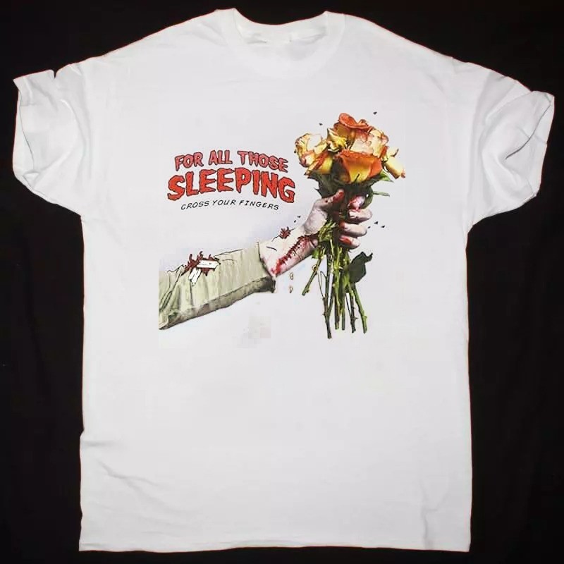 For All Those Sleeping Cross Your Fingers Album White 100% Cotton PA331