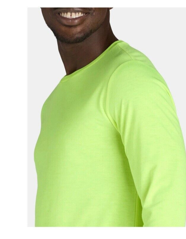 Athletic Works Men's Acid Yellow Moisture Wicking Tri-Blend T-Shirt Size 3XL NEW gallery