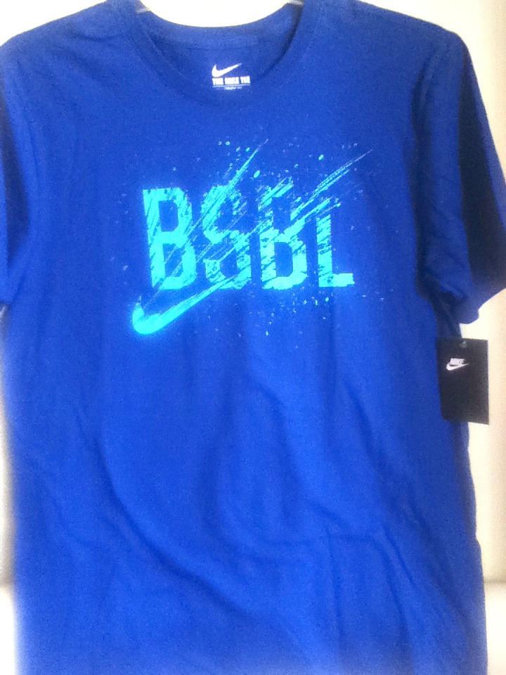 AUTHENTIC NIKE 100% COTTON NIKE BASEBALL ROYAL T SHIRT AH3209-417