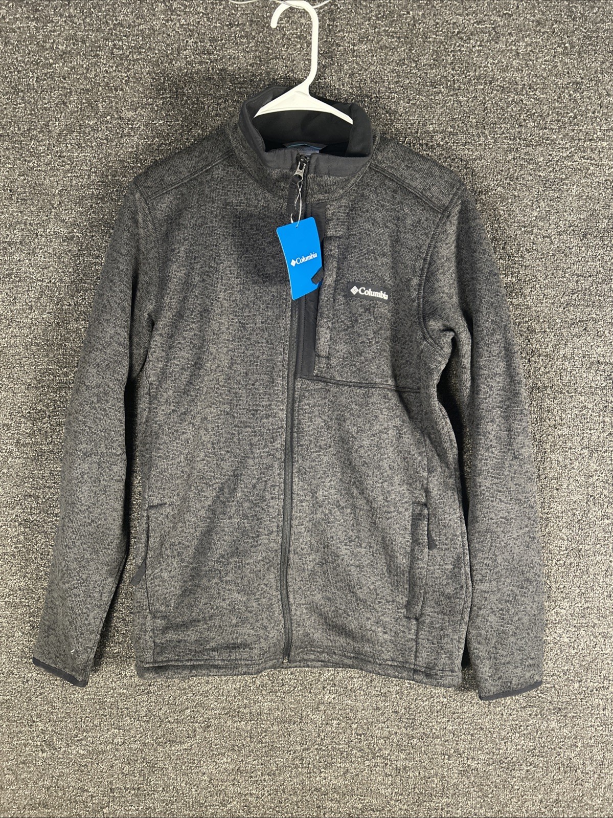 COLUMBIA MEN’S HALF ZIP SWEATER WEATHER (Black/Gray/ SMALL)
