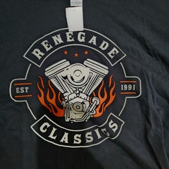 Gildan Hammer Renegade Classics Motorcycle Engine T-Shirt Men’s 2XL Black Short
