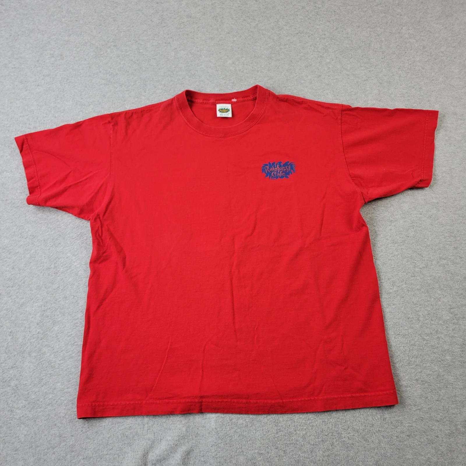 Rainforest Cafe Orlando Shirt Mens Large VTG 90s Red Graphic Print USA Florida gallery