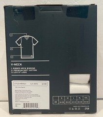 Levis 3 Pack Mens V-Neck Premium Cotton Logo T-Shirts Size: M White Tee