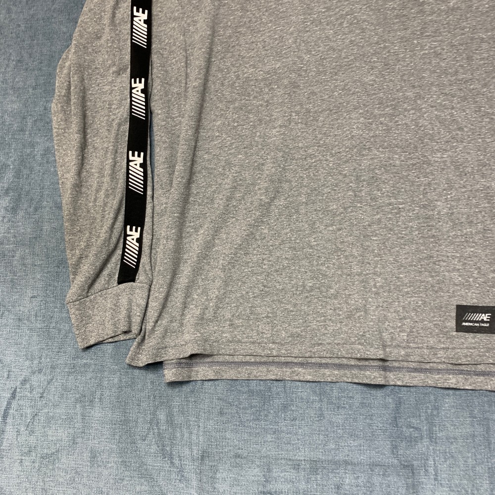 American Eagle Outfitters Flex Shirt Mens Medium Gray Long Sleeve Streetwear gallery