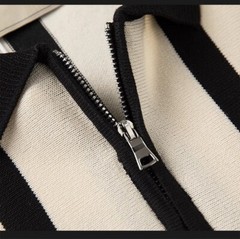 Retro Striped Men’s Short Sleeve Slim Fit Shirts Knitted Shirt Casual Shirt