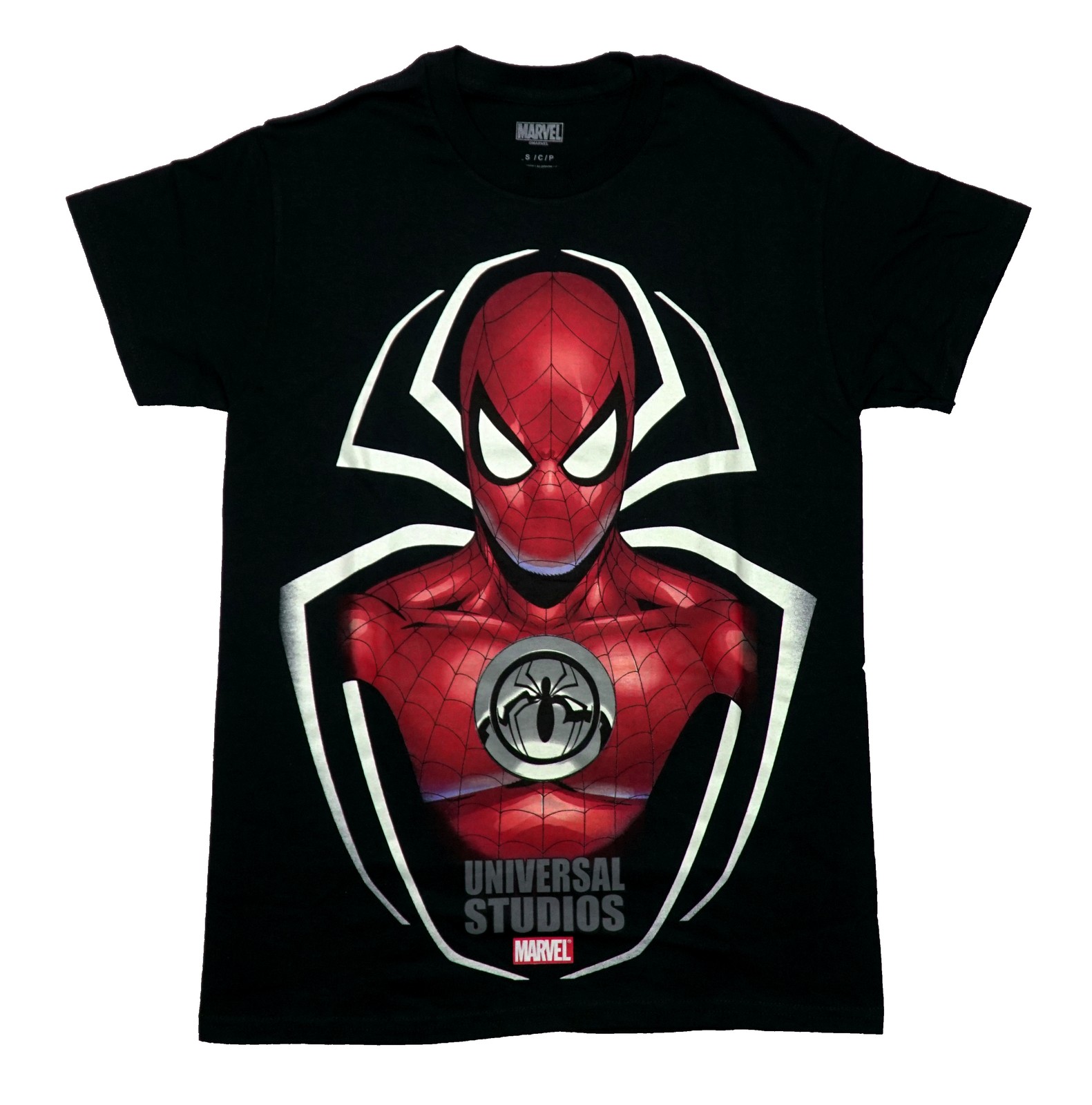 Spider-Man New Adult T-Shirt - Giant Universal Studios Medallion Image gallery