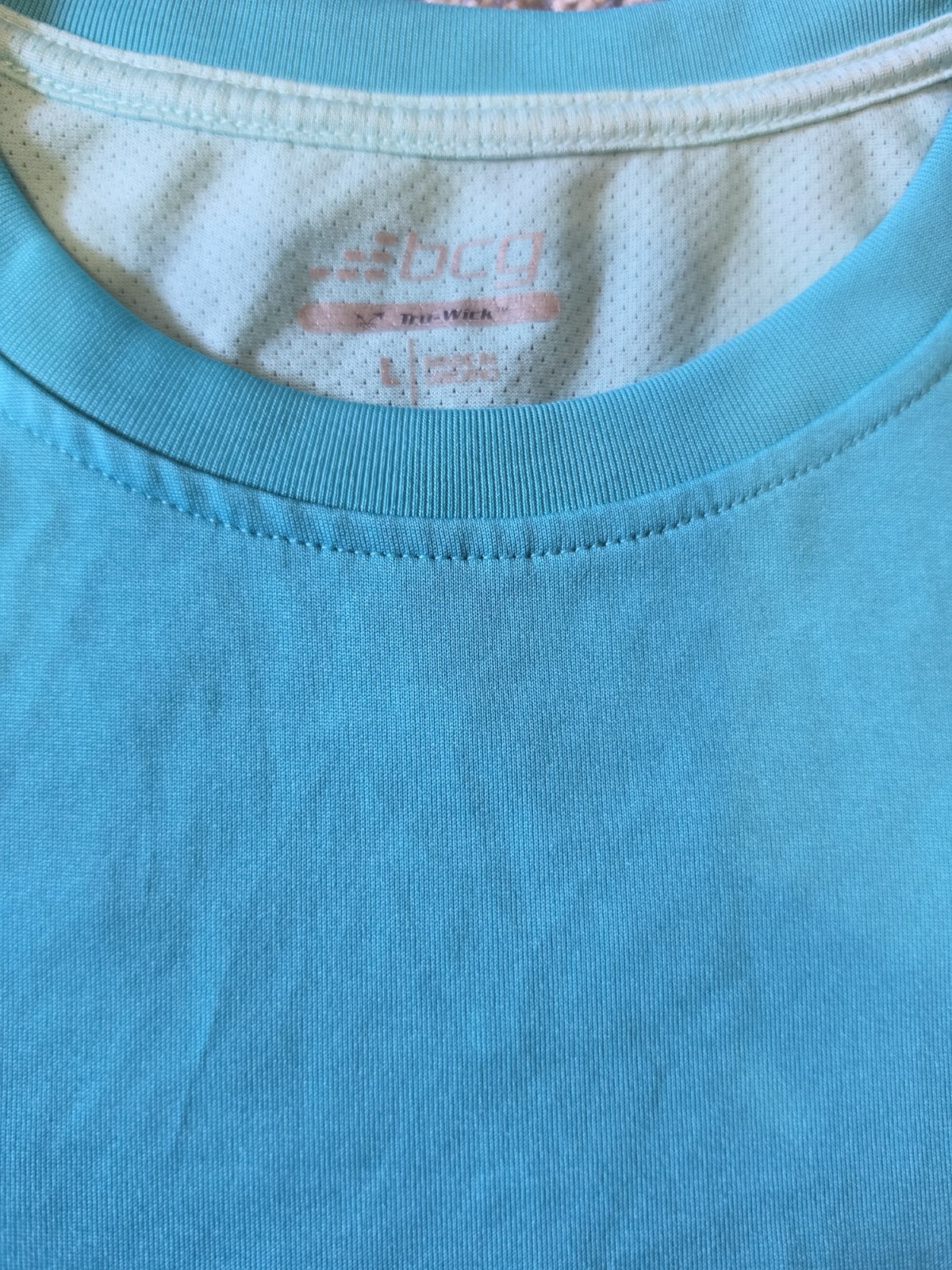 BCG Men's T-Shirt Athletic Performance Top Aqua/Turquoise Dark L gallery
