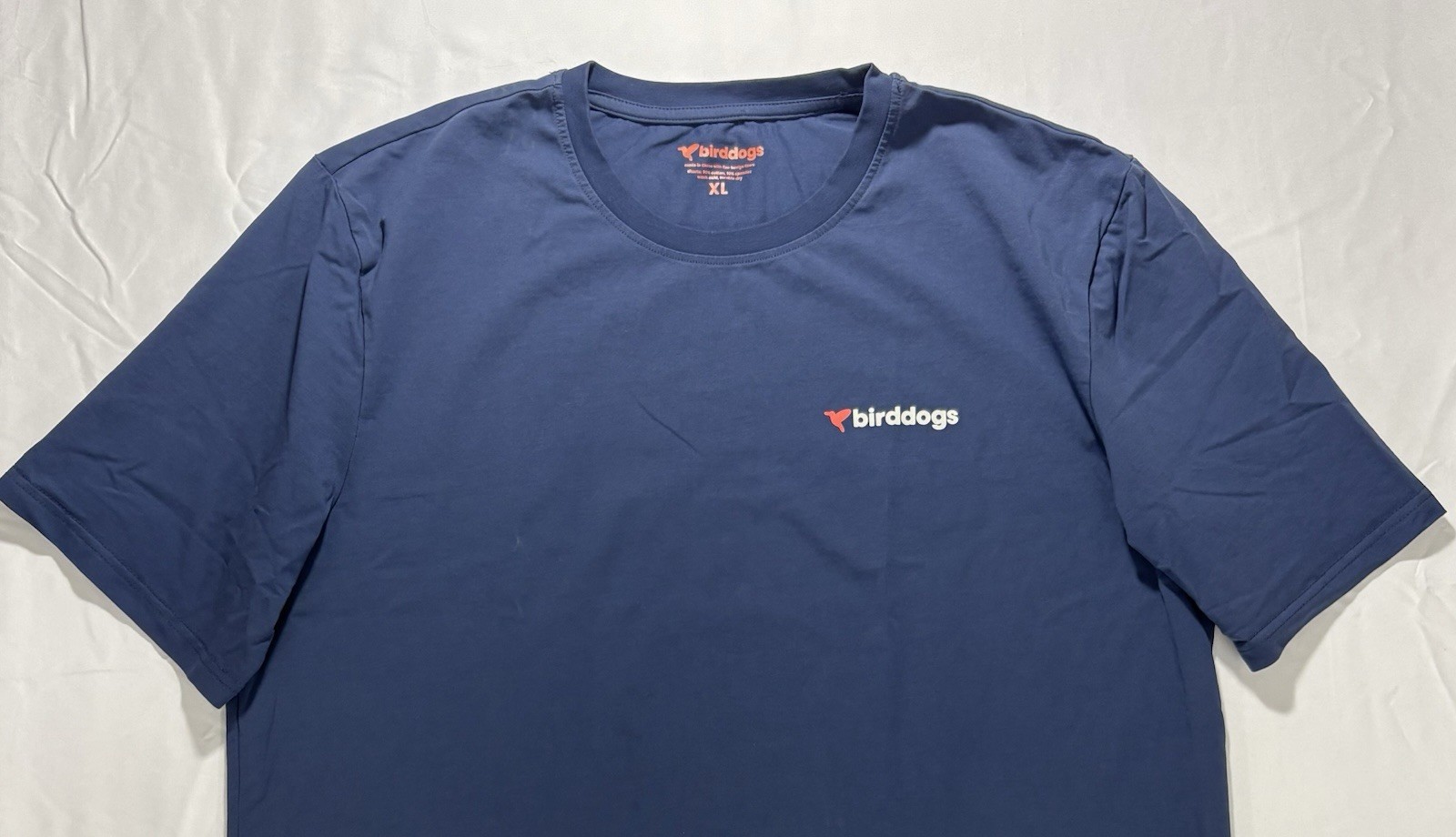 Birddogs Graphic Tee Mens XL Blue Short Sleeve Shirt Crew Stretch Spell Out Logo gallery