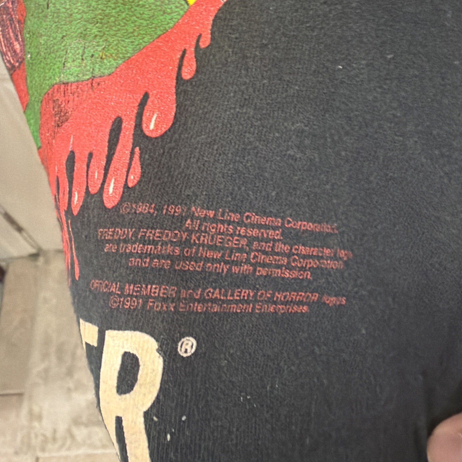 1991 Grail Freddy Krueger Fan Club T Shirt Single Stitch Size Large 💎 gallery