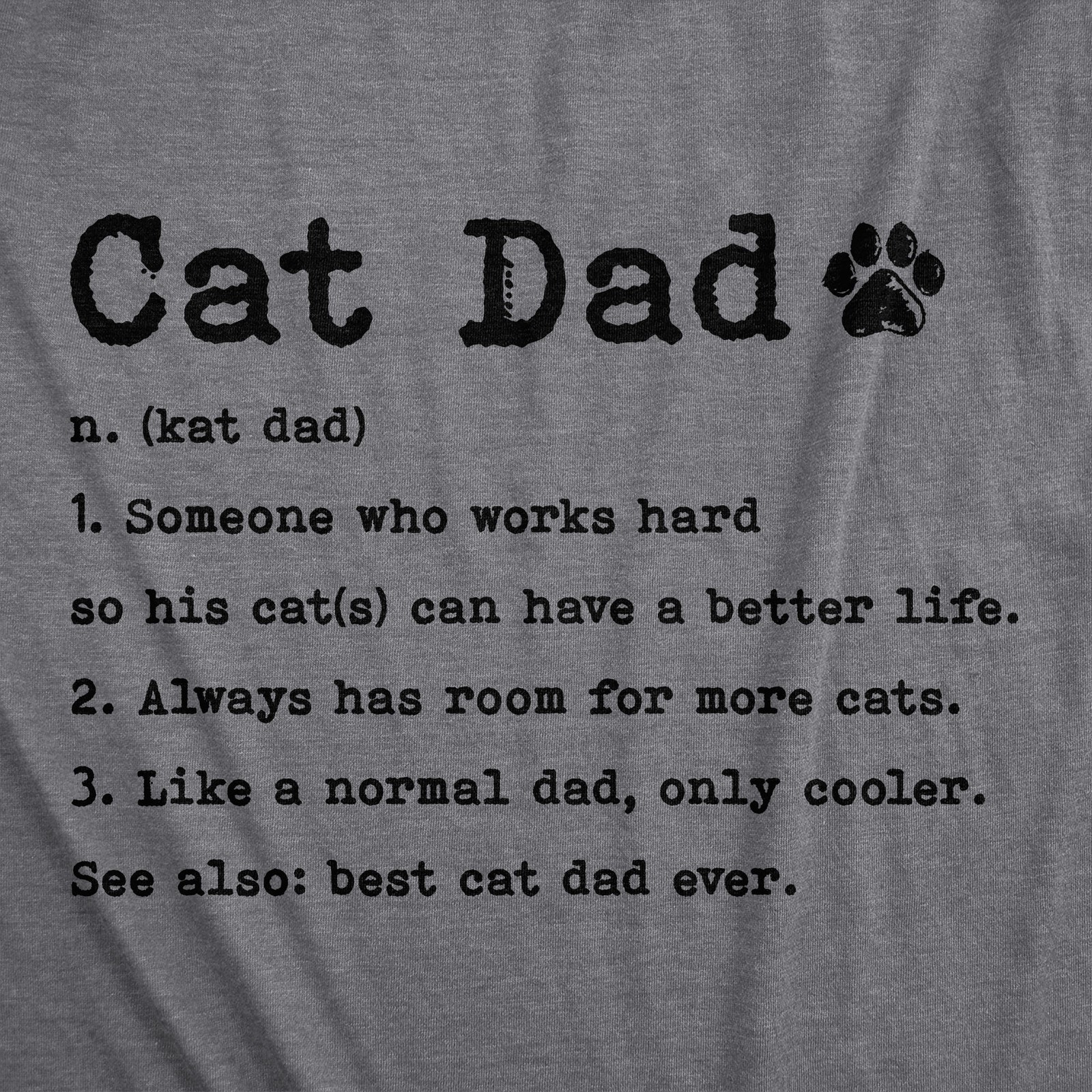 Mens Cat Dad Definition T Shirt Funny Father's Day Pet Kitty Animal Lover gallery