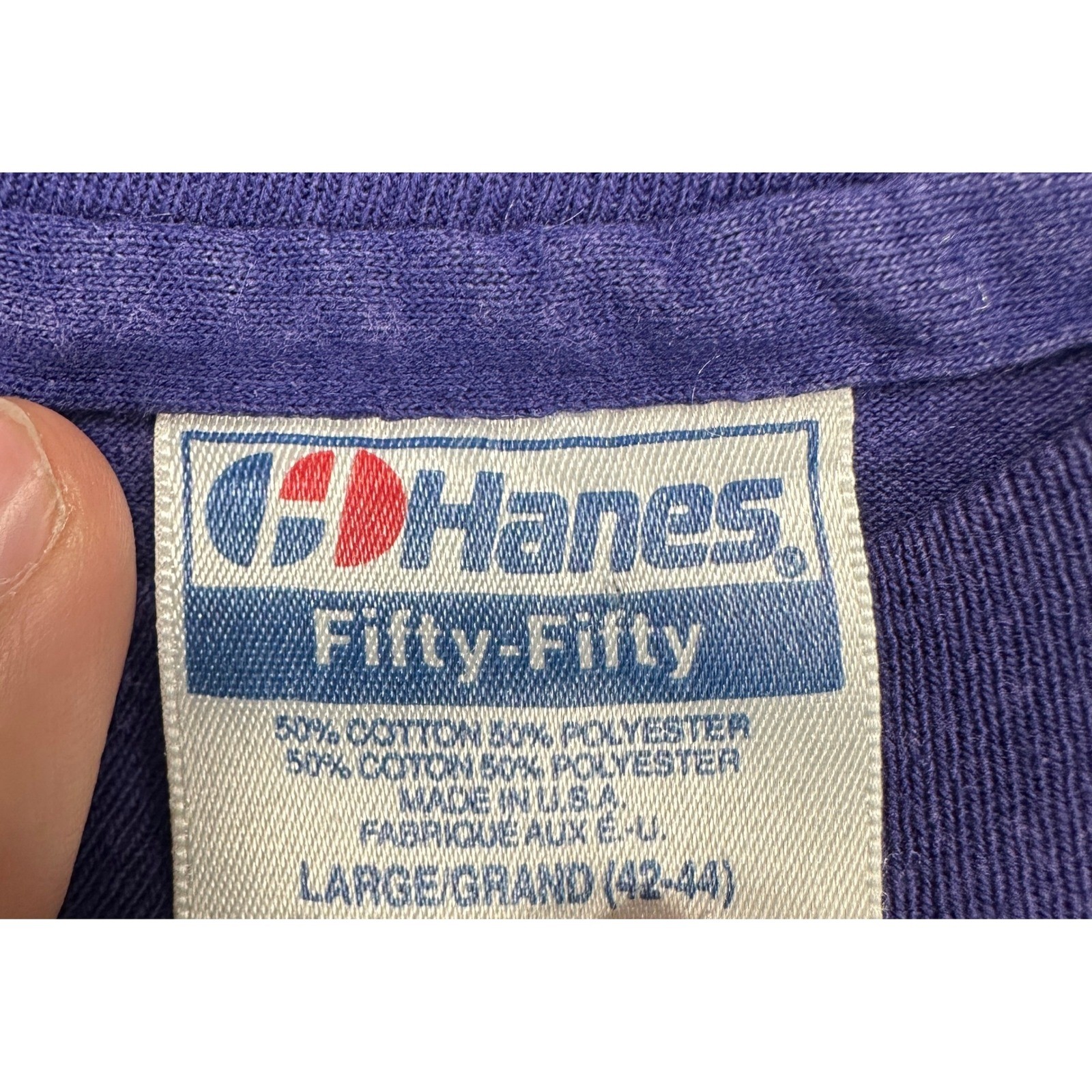 VINTAGE Cincinnati Ohio T-Shirt Tee Mens Large Purple Graphic Made In USA Hanes gallery