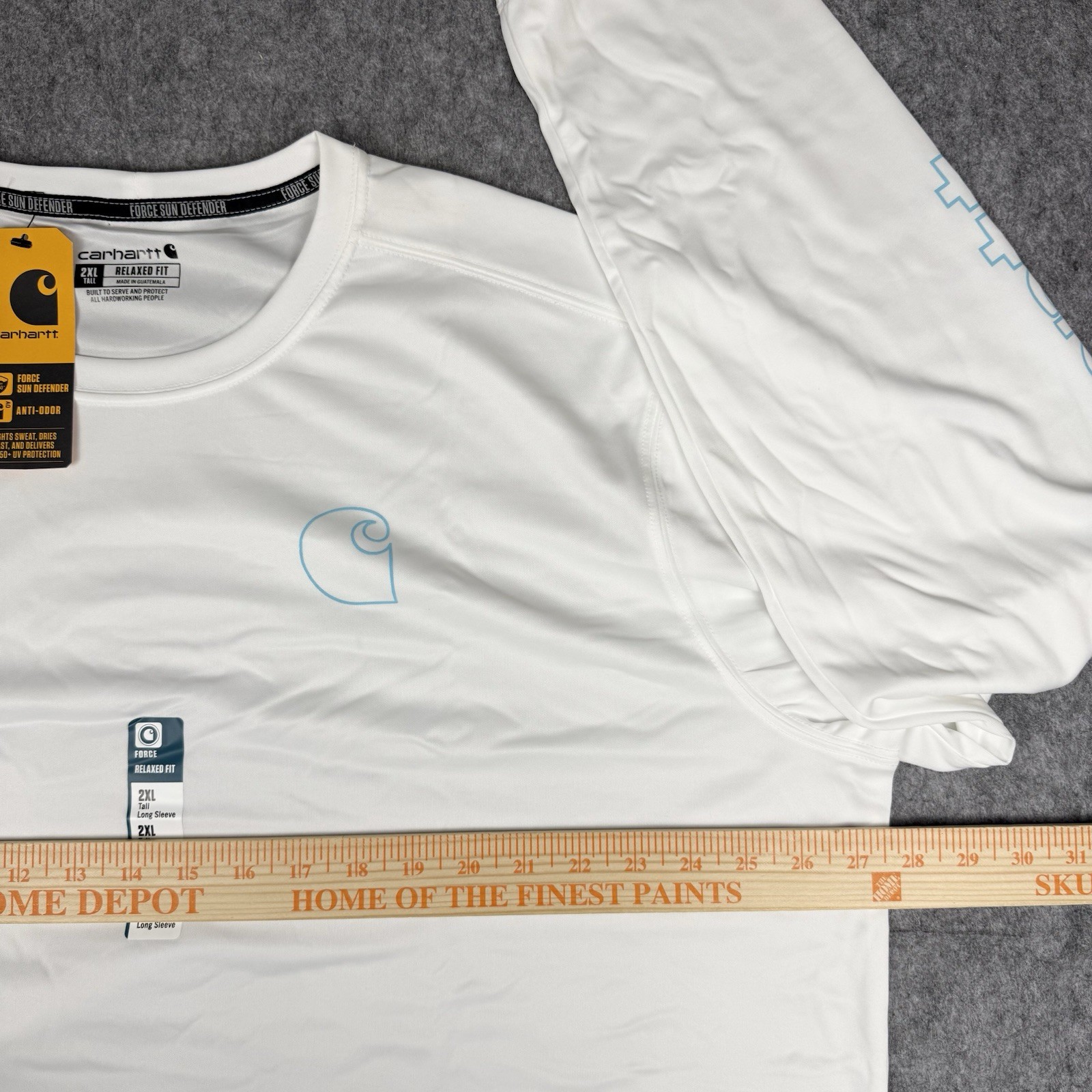 NWT Carhartt Mens Force Sun Defender Lightweight Long Sleeve T-Shirt 2XLT White gallery
