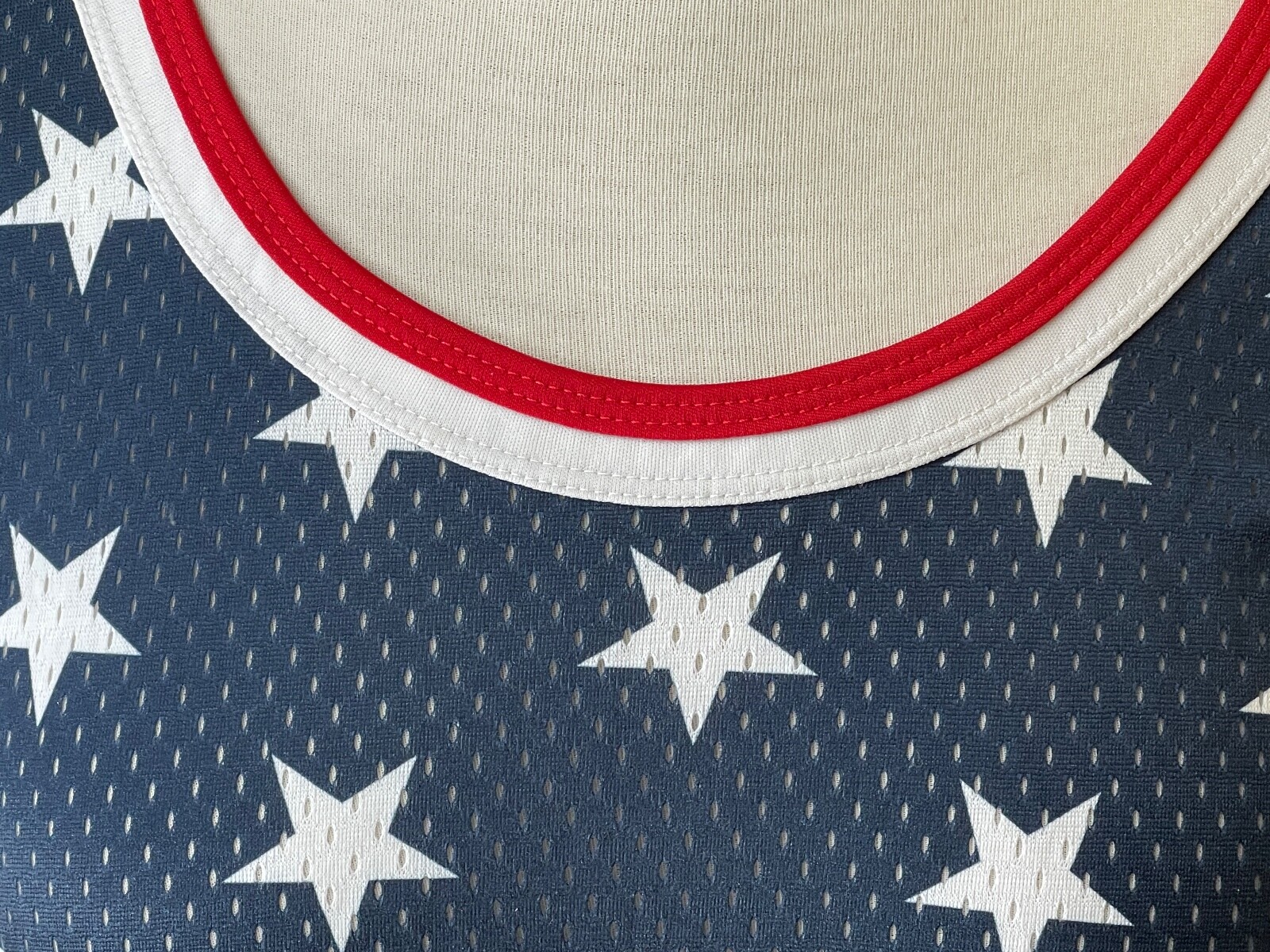 No Boundaries Mens Shirt Medium 38-40 Stretch Active Red White Blue Stars gallery