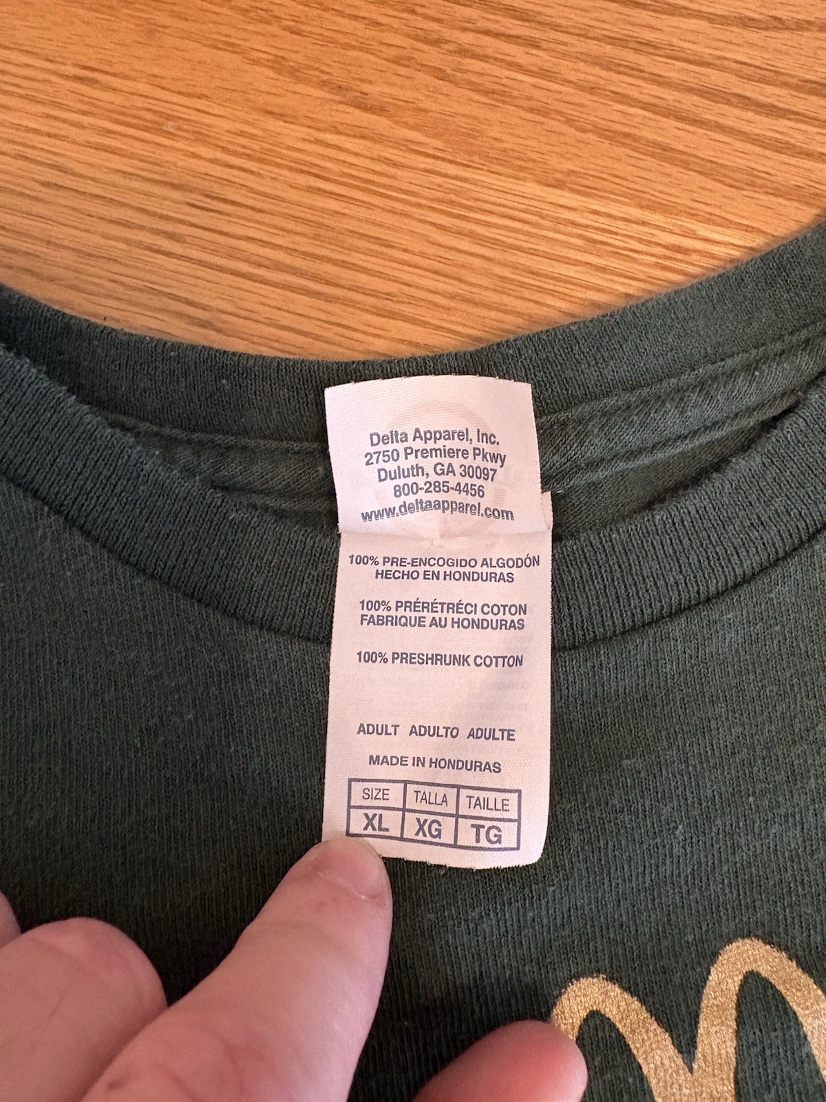 McDonald's McGold Card Receipt Thank You Employee T-Shirt Green - Size Mens XL gallery