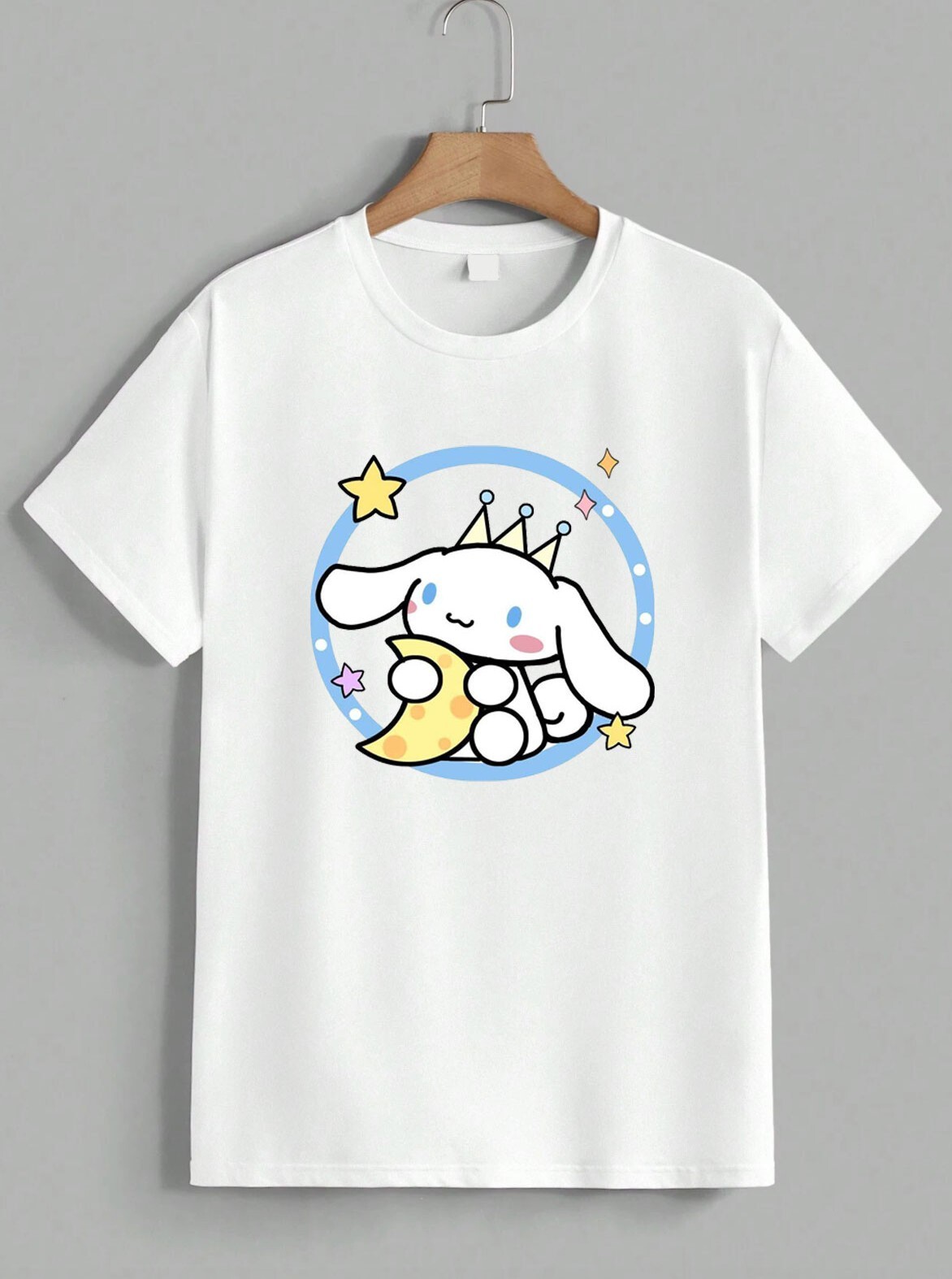 Cinnamoroll T-Shirt Cute Sanrio Dog Moon Stars Graphic Tee Kawaii Gift Unisex gallery