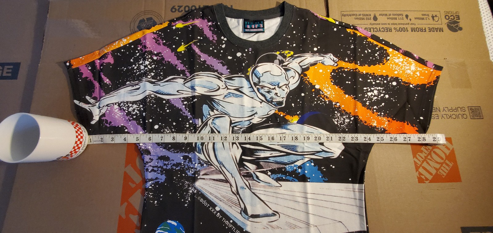 Thr1ft L1f3 Silver Surfer Marvel Comics All Over Print Shirt Size S Thrift Life gallery