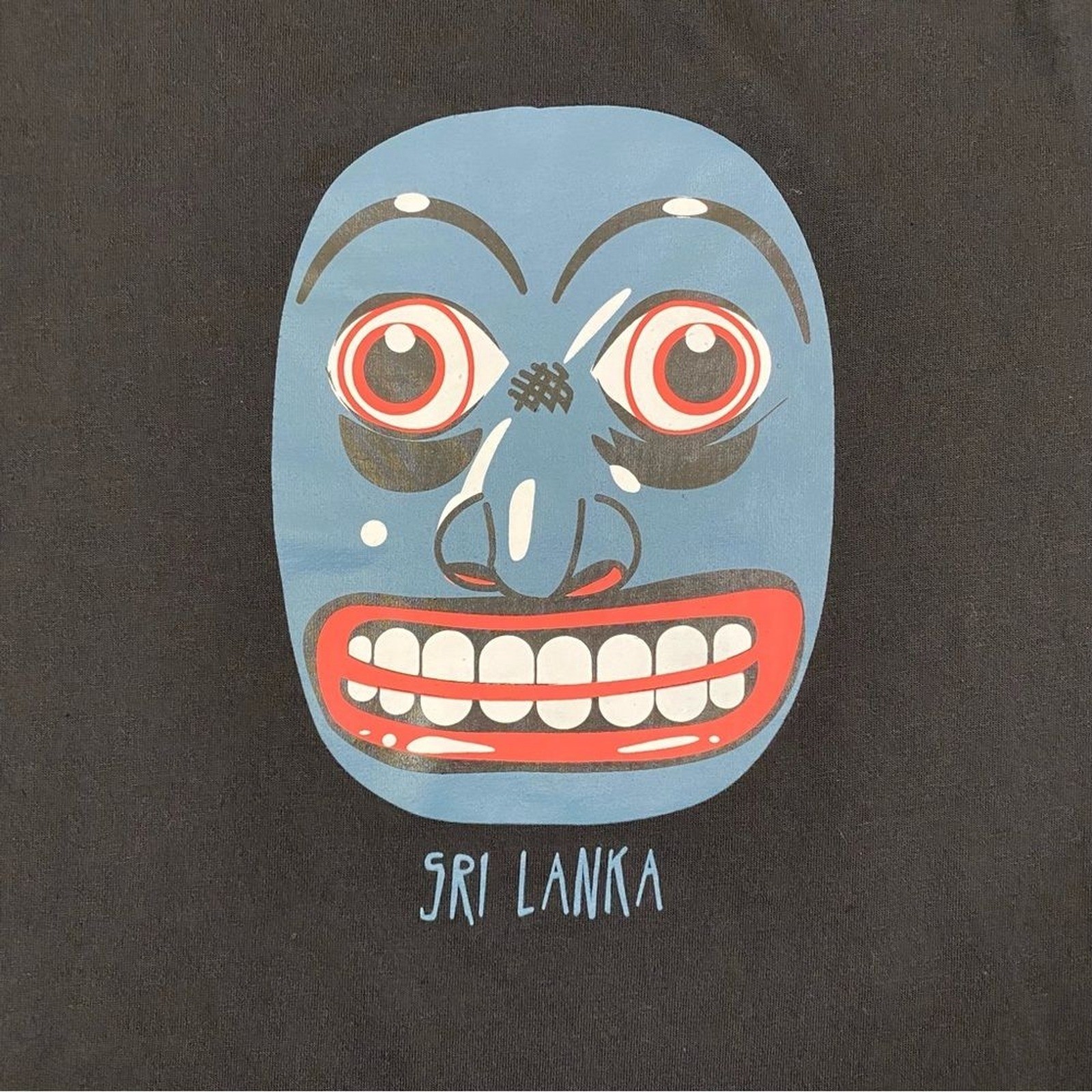 Kurumba Sri Lanka T-Shirt Men's Large Black Short Sleeve Raksha Sanni Kolam Mask gallery