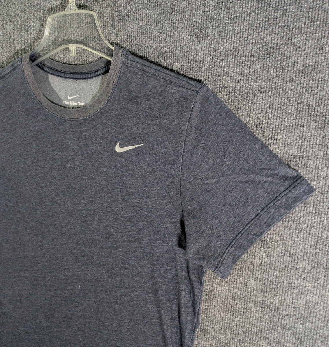 Nike Dri-Fit T-Shirt Medium Blue Swoosh Train Gym Run Active Wear Tee gallery