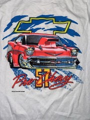Vintage 90’s NOS Medium Airwaves 57 Chevy Single Stitch. Screen Stars Best USA.