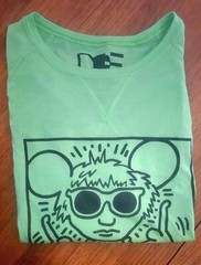 🌈 Vintage Authentic Keith Haring Andy Warhol Pop Art Andy Mouse Shirt Rare!!
