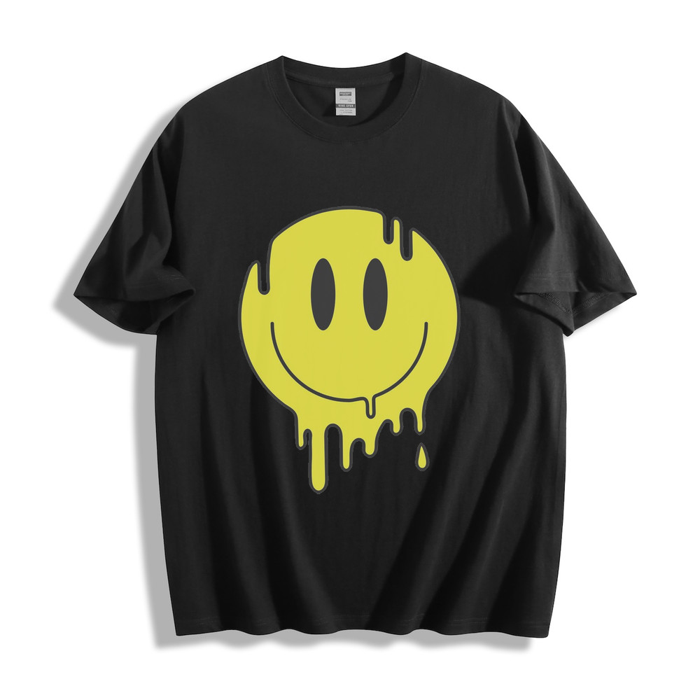 Melting Smiley Face T-Shirt – Bold Psychedelic Design Unisex Tee