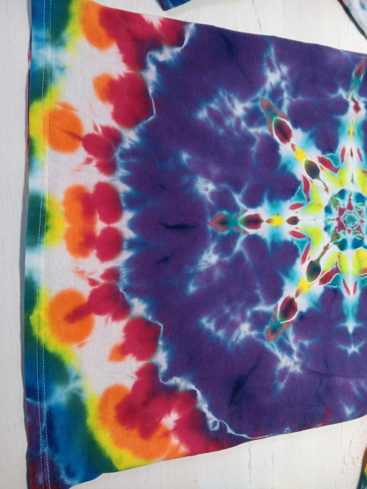 Vintage 90s Deluxe Custom Tie Dye Longsleeve T-shirt Medium *See Measurements. gallery
