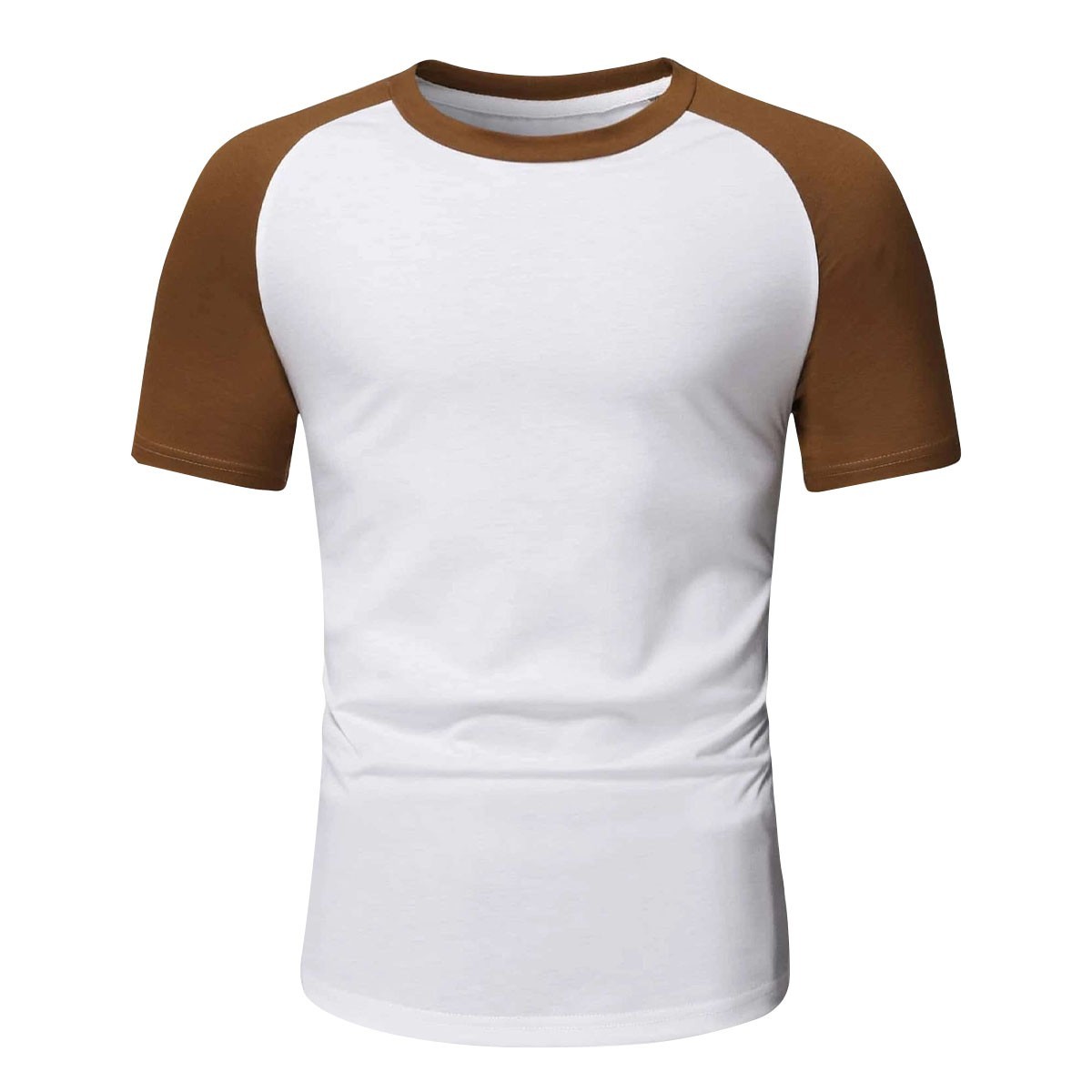 Mens Short Sleeve T Shirt Raglan FOLT Contrast Baseball 100% Cotton New Tee Tops gallery