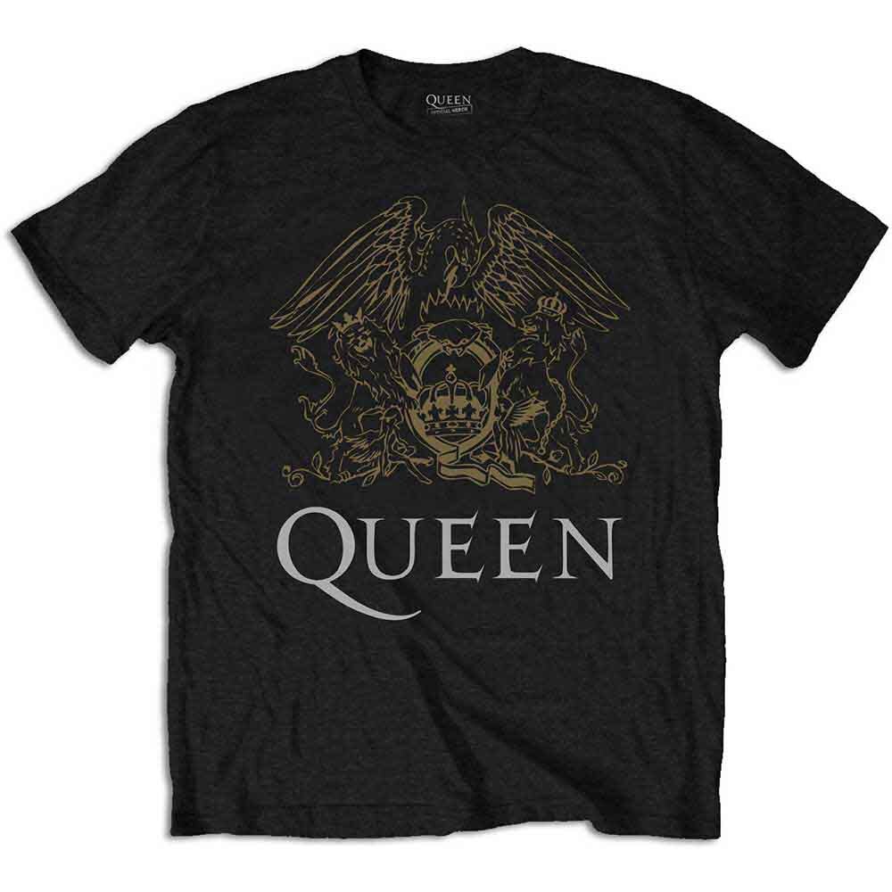 Queen Crest T-Shirt Black New