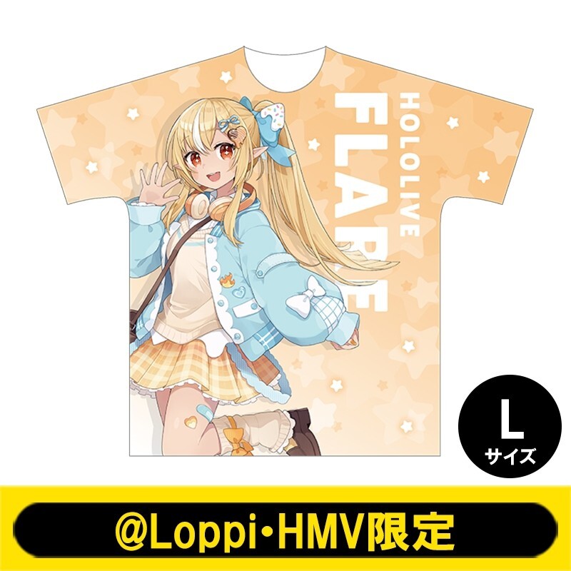 Hololive Shiranui Flare Full Graphic T-shirt Size L (@Loppi・HMV Limited Ed.)