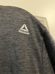 Reebok Shirt Medium Adult Grey Athletic Running Stretch Logo Modern Fit Mens M
