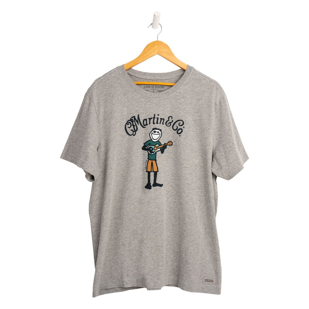 Martin Guitars Life is Good, Ukulele Logo Tee Shirt, Charcoal- 3XL