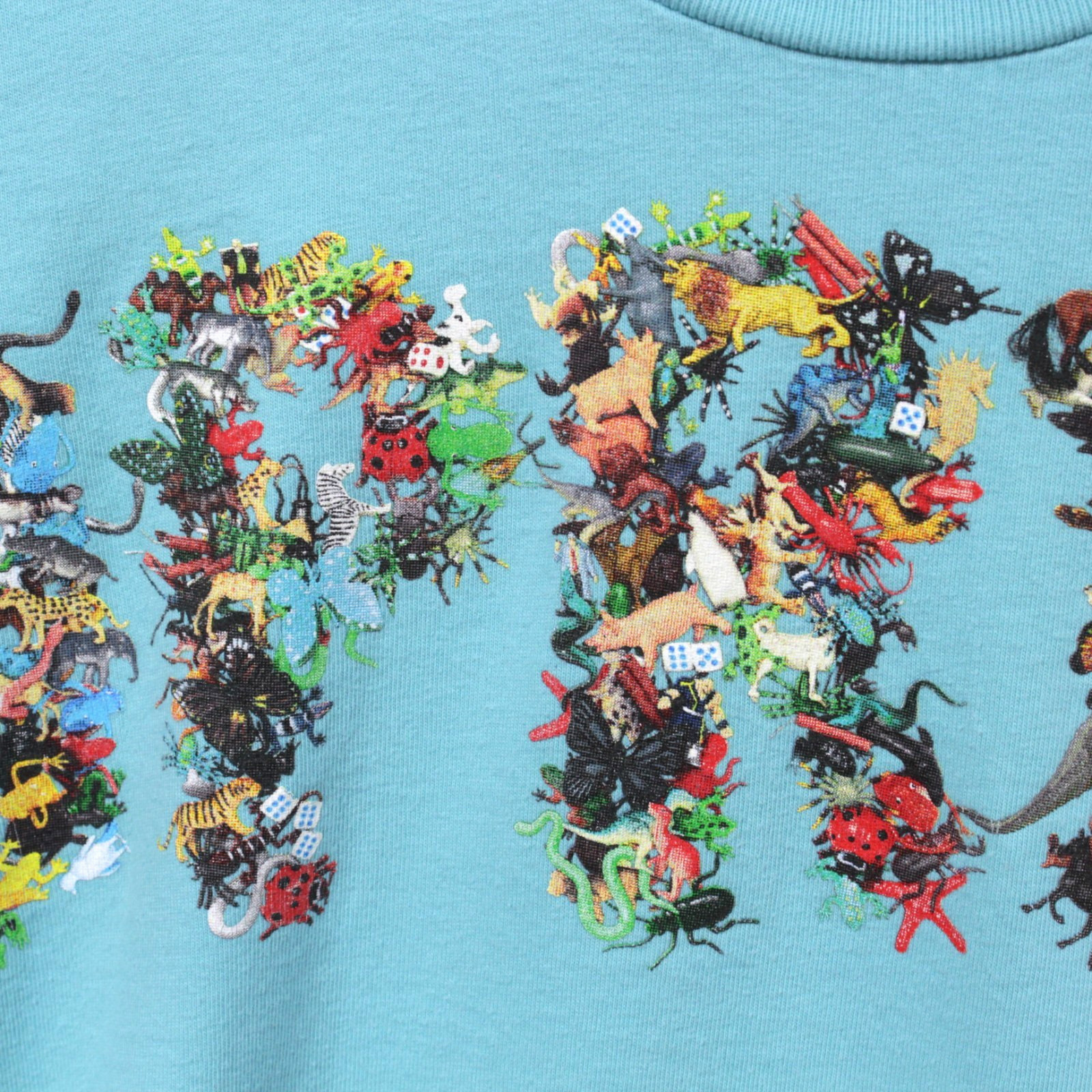 Supreme Toy Pile Light Teal Short Sleeve Cotton T-Shirt Size Large gallery