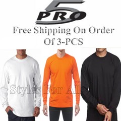 Pro-5 Men’s Long Sleeve T-Shirt 100% Cotton- (3-PCS)