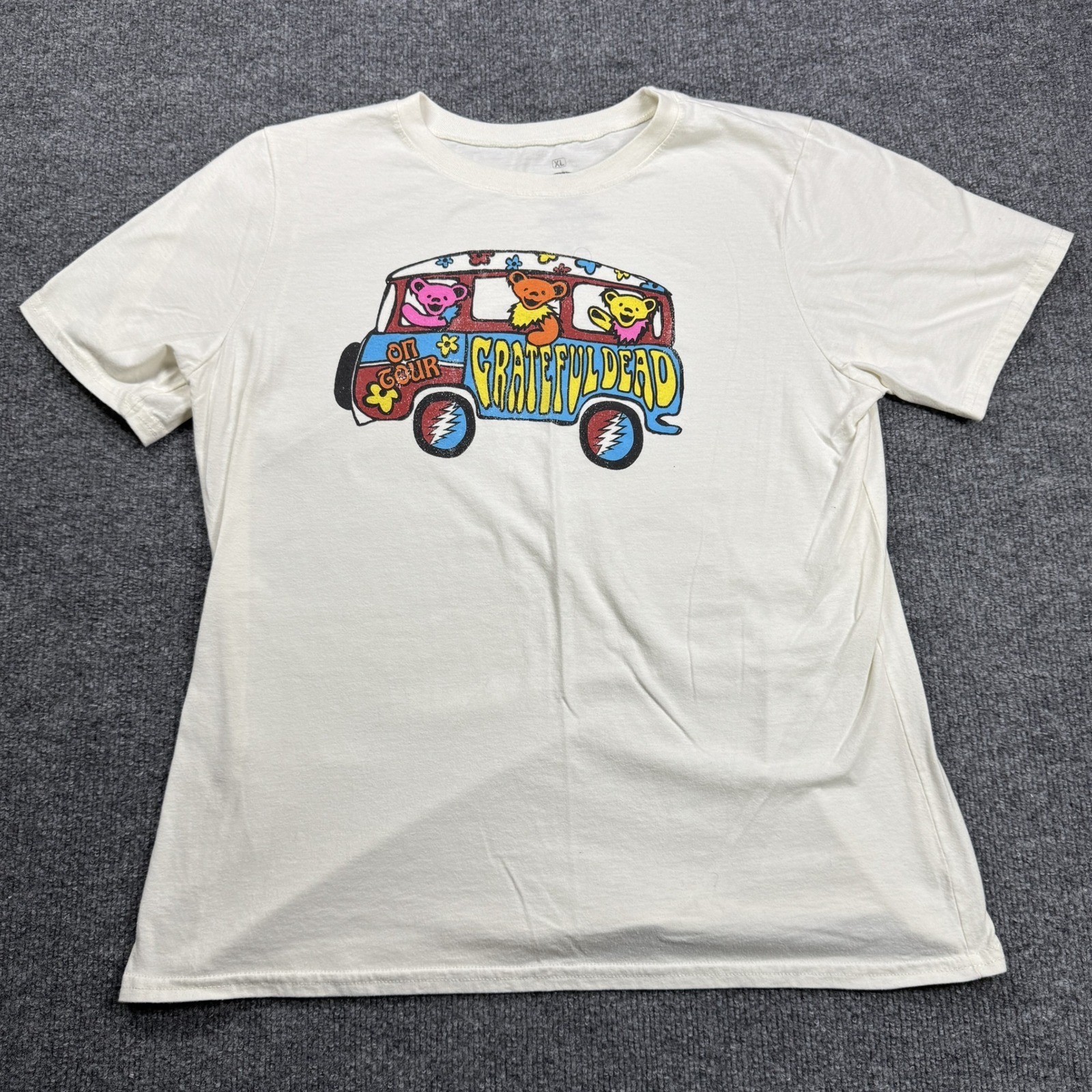 Grateful Dead Ripple Junction T Shirt Mens XL White Dancing Bears Bus