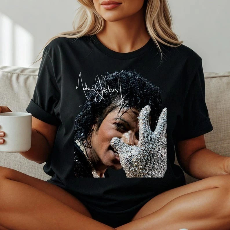 Michael Jackson T-Shirt, Silver Glove Shirt, King of Pop MJ Tee