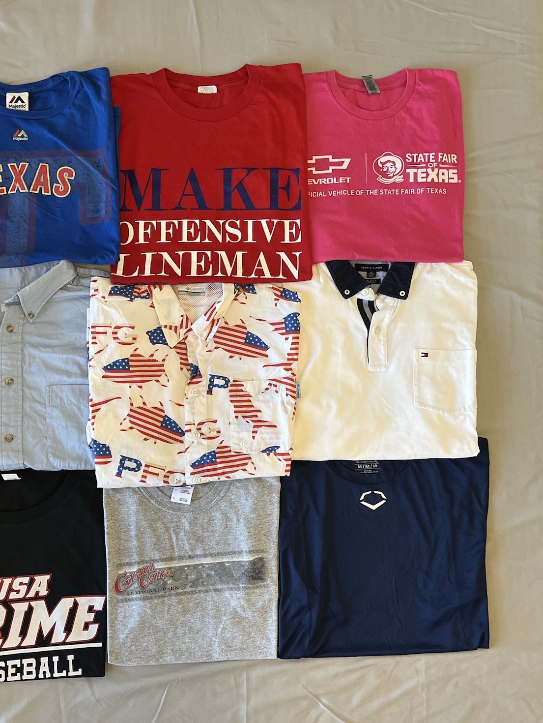Bundle Lot of 12 Mens Graphic Tshirt/Polo Various Sizes & Colors New/Used Resell gallery
